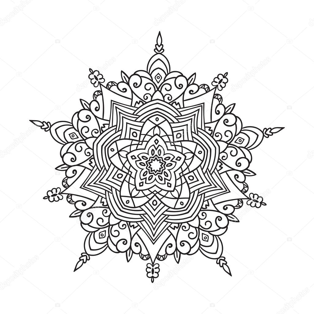 1024x1024 Hand Drawing Zentangle Mandala Element Stock Vector Zzayko