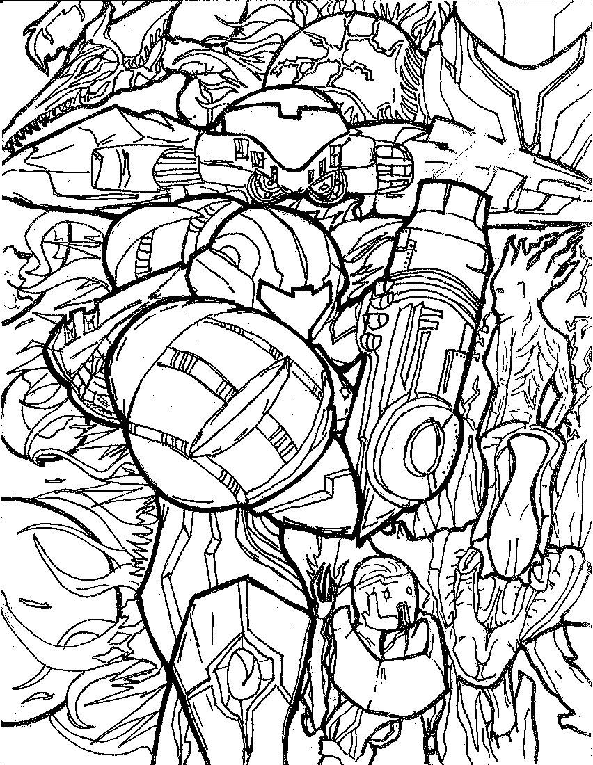 852x1100 Metroid Prime Corruption Inked By Manzhanz
