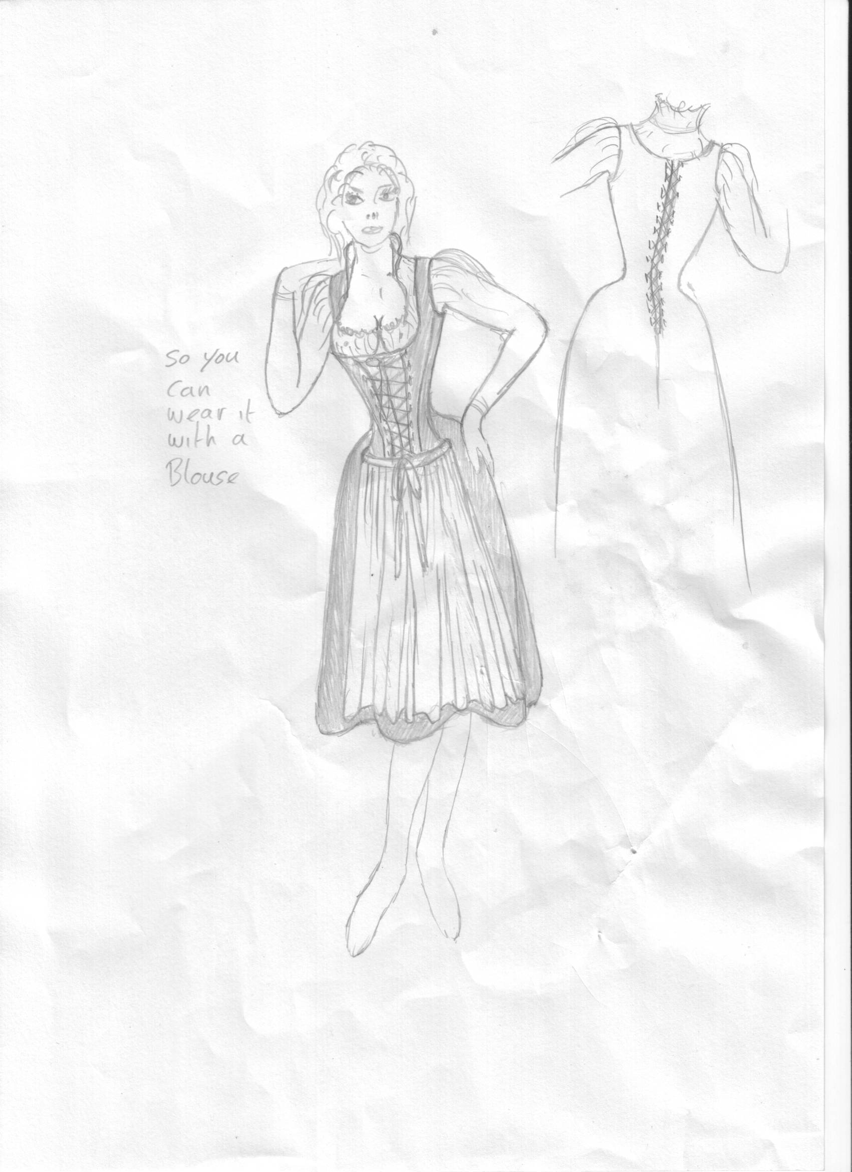 1701x2338 Corset Drawings Bizarre Design