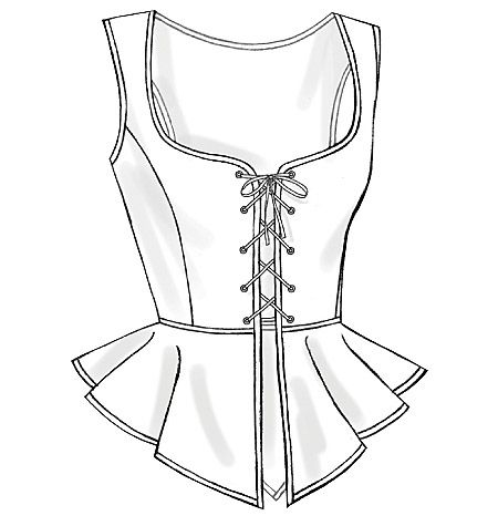 450x475 Butterick 4669 Women Renaissance Corset Costume Pattern Sz 14