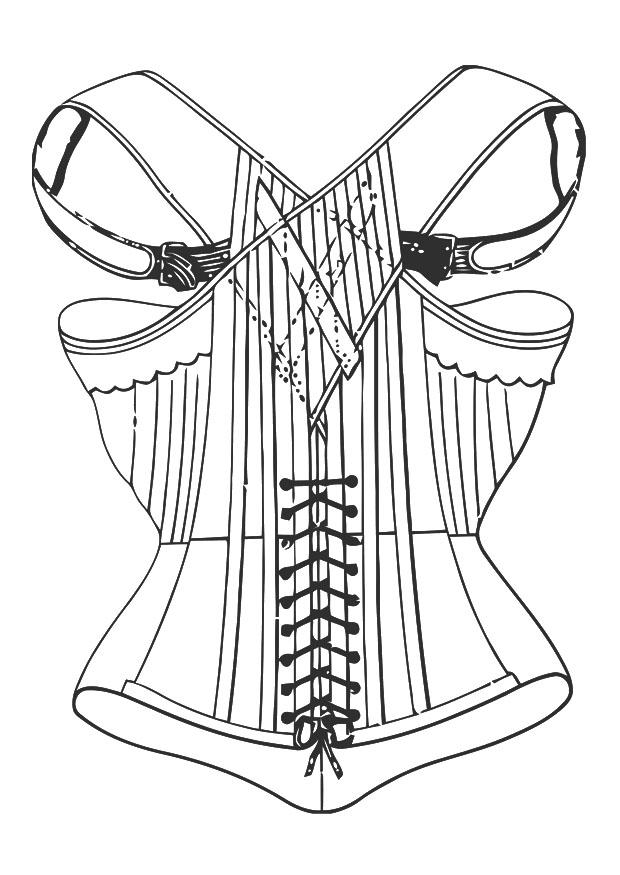620x875 Coloring Page Corset