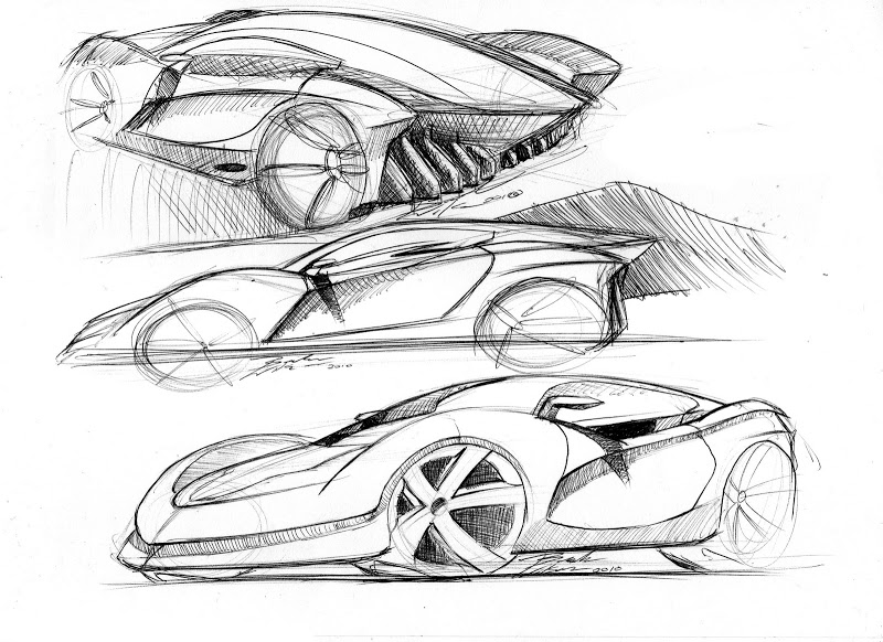 800x582 Easy Car Drawings Corvette (8 Image)