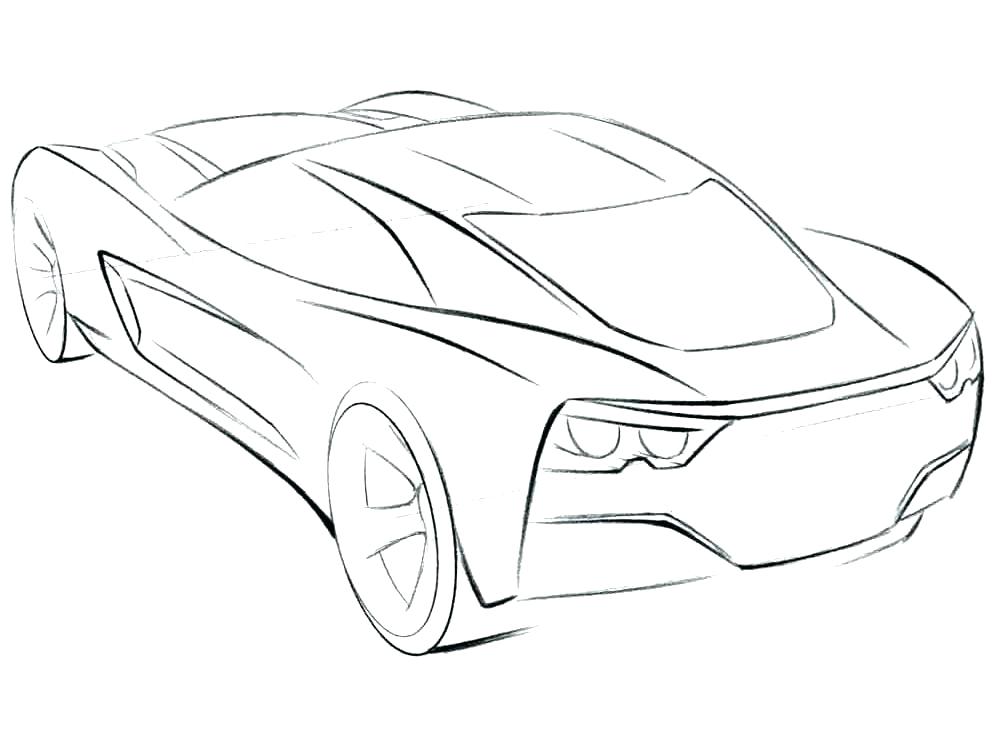 1000x750 Corvette Coloring Page