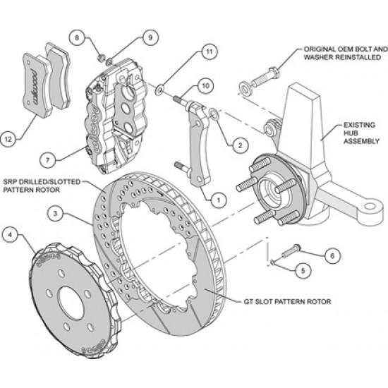 550x550 Wilwood Front Brake 97 13 C5 C6 Z06 Corvette 140 10163 Jdp