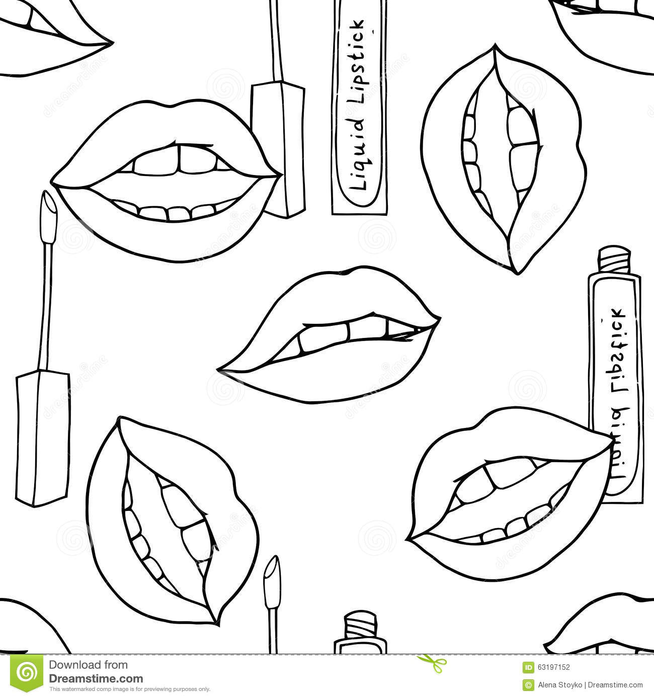 1300x1390 Drawn Makeup Lipstick Line