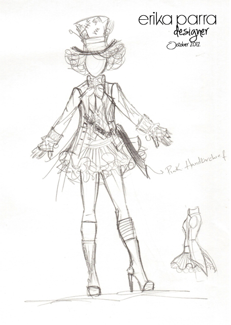455x640 Mad Hatter Costumes Sketches!