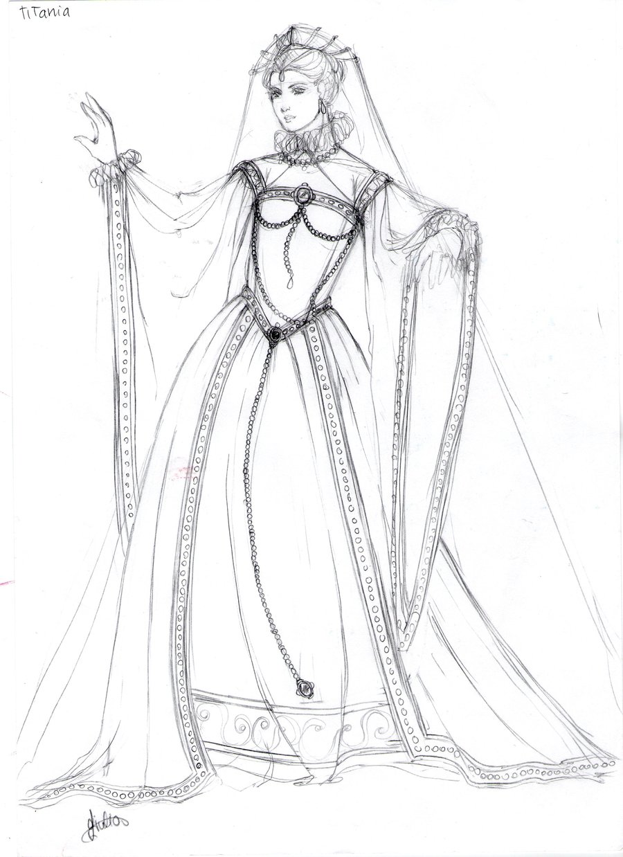 900x1238 Titania Sketch By Giuliaorsi