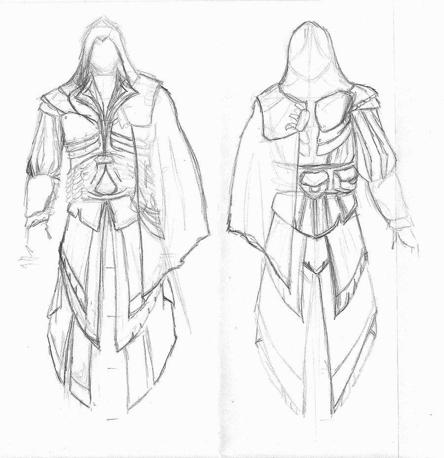 900x927 Assassins Creed Costume Sketch Sketch Coloring Page Assassins