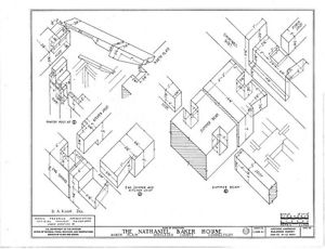 300x230 Timber Frame Colonial Cottage, Architectural Plans, Detailed Frame