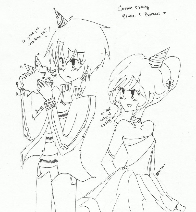 800x866 Cotton Candy Prince And Cotton Candy Princess By Sammyg19