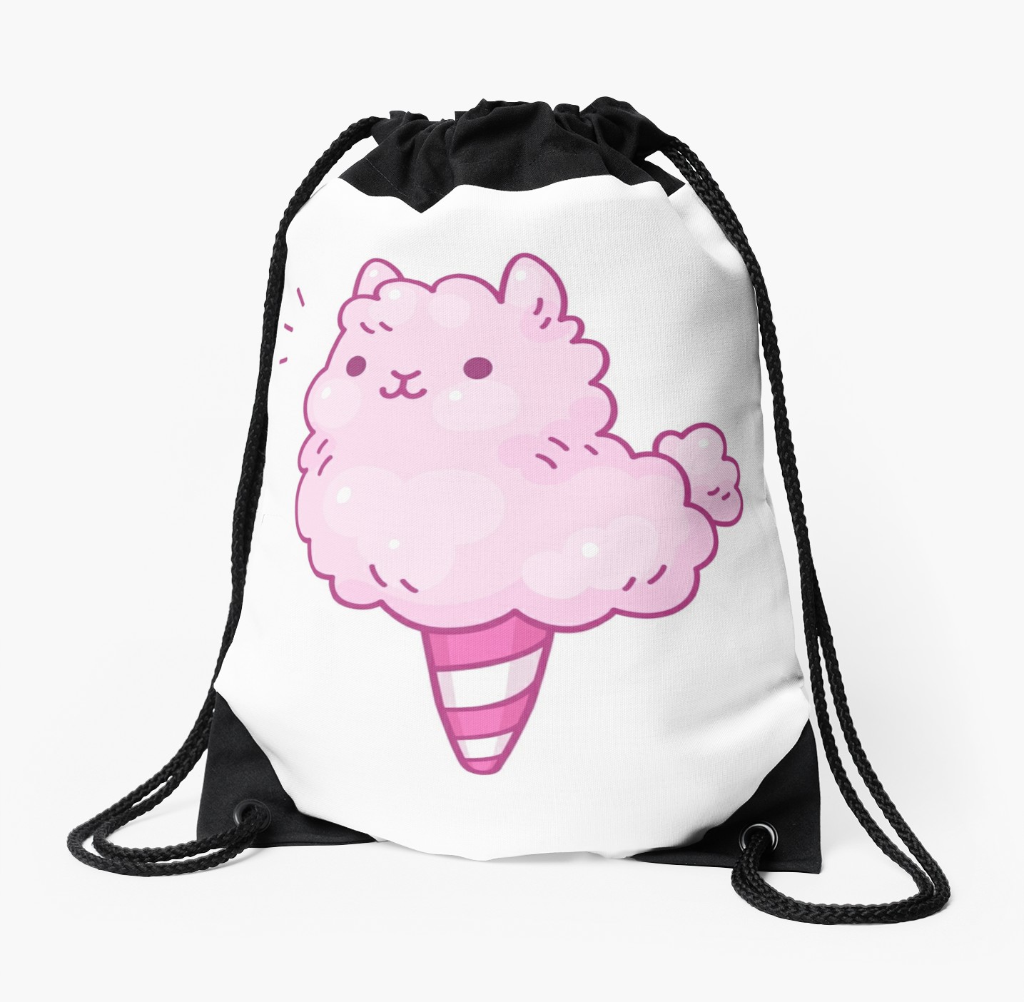 1435x1404 Cotton Candy Llama Drawstring Bags By Irmirx Redbubble