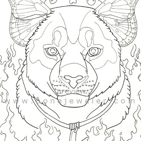 450x450 Cougar Totem Adult Coloring Page By Grygon