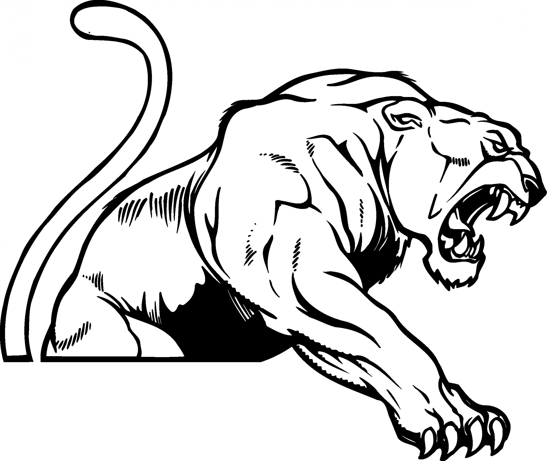 1920x1616 Free Panther Clipart