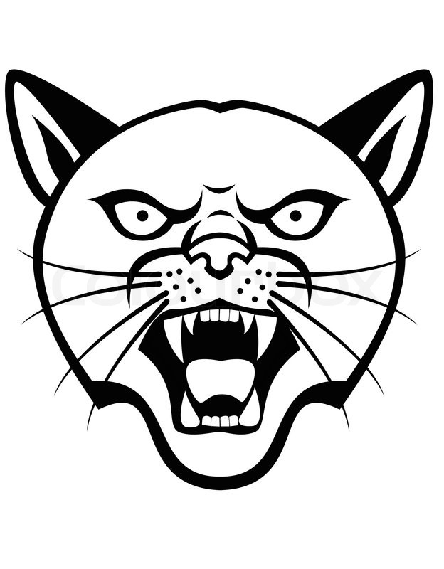 624x800 Panther Head Tattoo Stock Vector Colourbox