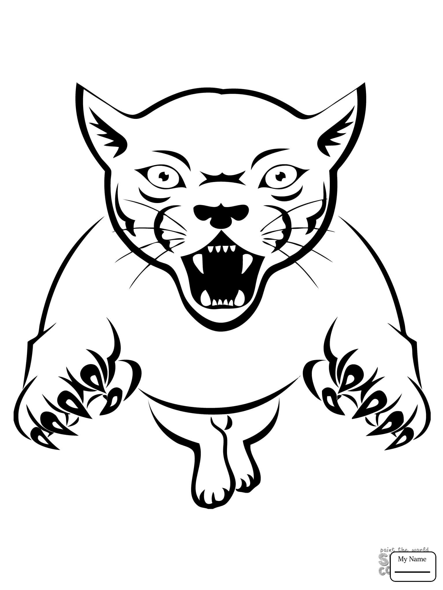 1530x2040 Coloring Pages For Kids Cougar Attacking Mountain Lion Mammals