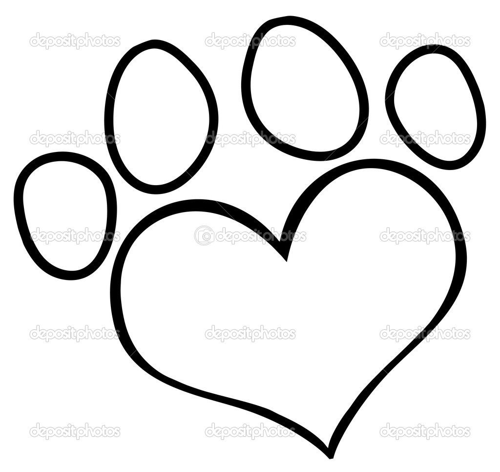 1024x966 Paw Print Clip Art Free Coloring Page Clip Art Images Coloring