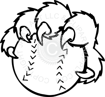 361x333 Paw And Baseball