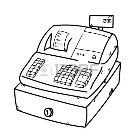 450x450 Counter Money Freehand Drawing Illustration On White Background