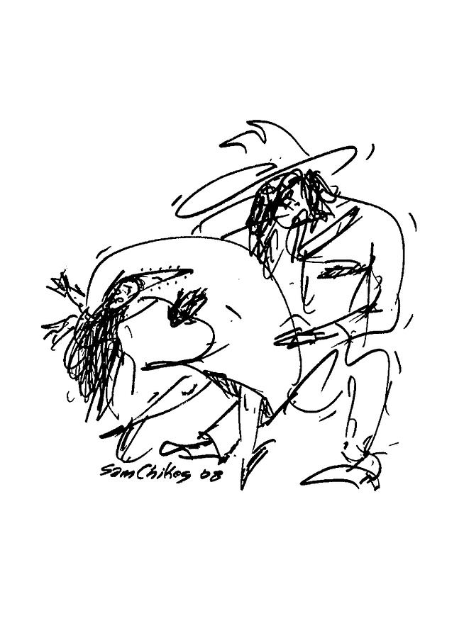 654x900 Country Western Drawing By Sam Chinkes