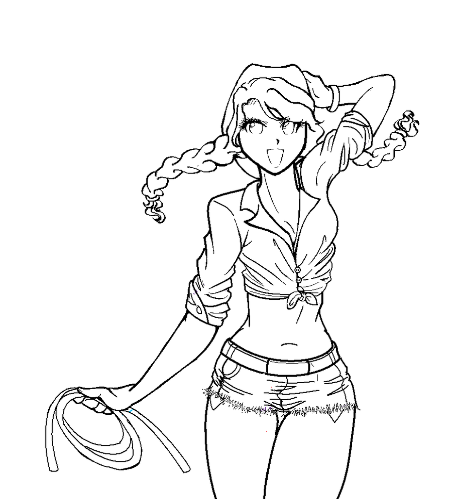 900x995 Country Girl Lineart By Setokaibaluvver213
