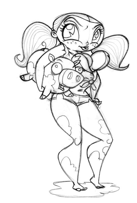 450x665 Country Girl Artwork And Photo The Drawing Club