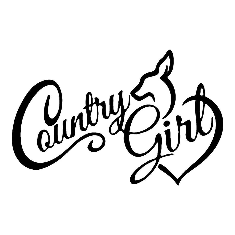 1000x1000 Country Girl With A Buck Head Hunting Truck Stickers