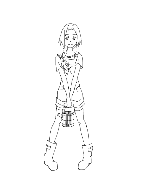 480x640 Sakura Country Girl Lineart By Itasaku4llenstar
