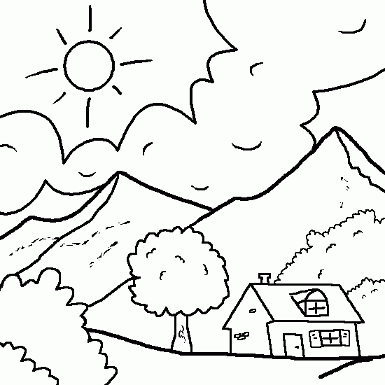 550x550 Countryside Coloring Pages