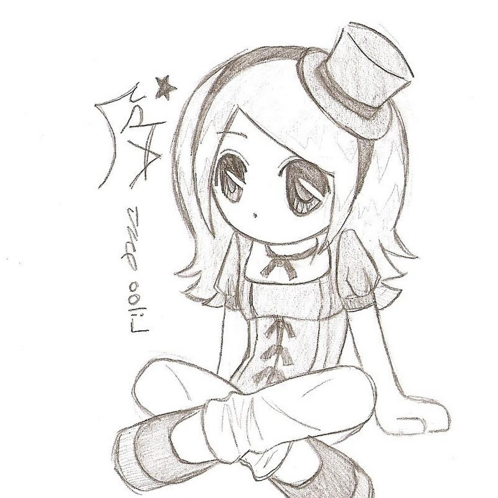 1024x1024 Chibi Anime Drawing Easy Anime Drawings In Pencil Chibi Anime