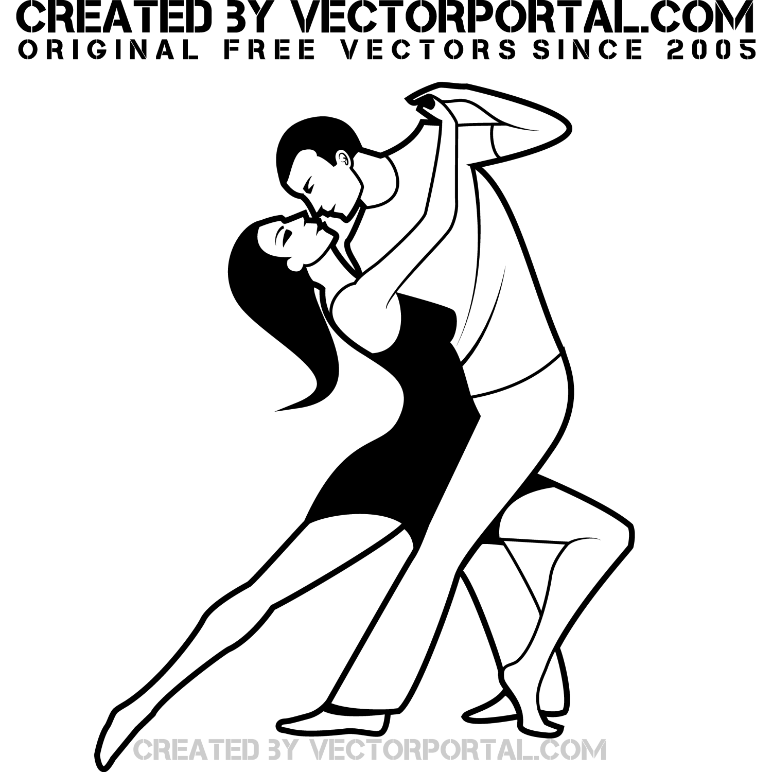 1500x1500 Vector For Free Use Tango Dance Vector Image