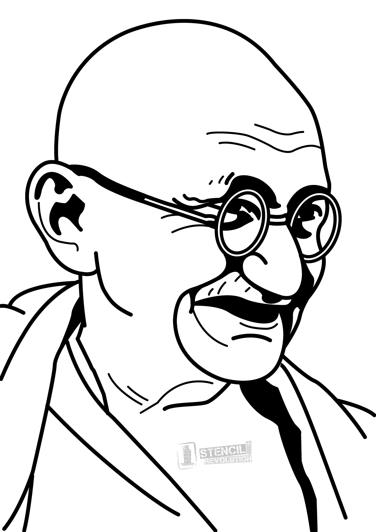 1240x1754 Explore Gandhi Drawing