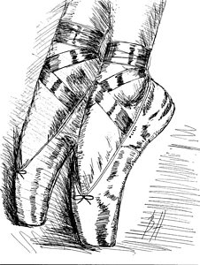 226x300 Ballet Slippers Drawings Fine Art America