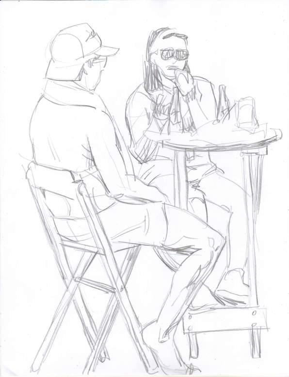 596x777 News Sketches At The Park Artwork By D. B. Clemons