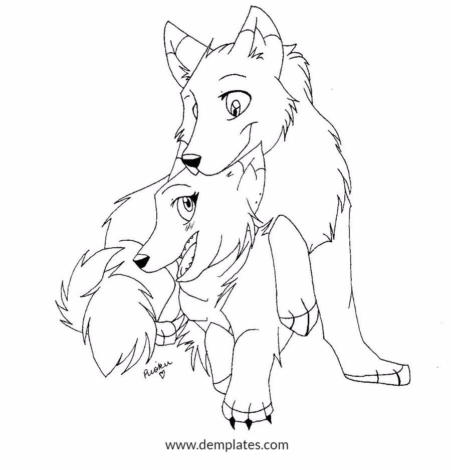 900x937 Wolf Love Drawings