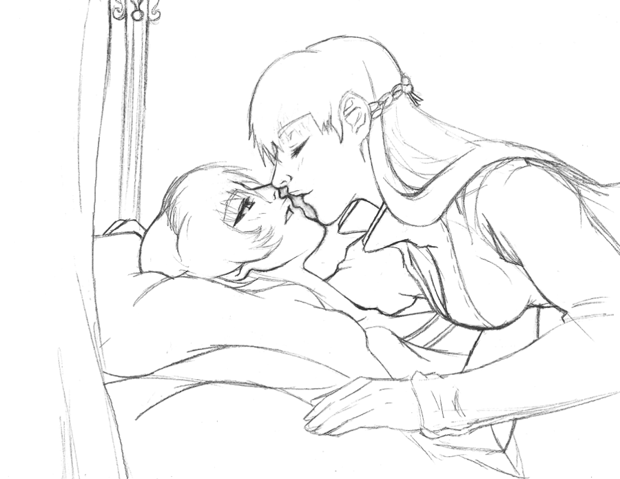 900x695 Stranger Sketch Better Kiss By Shadowkira