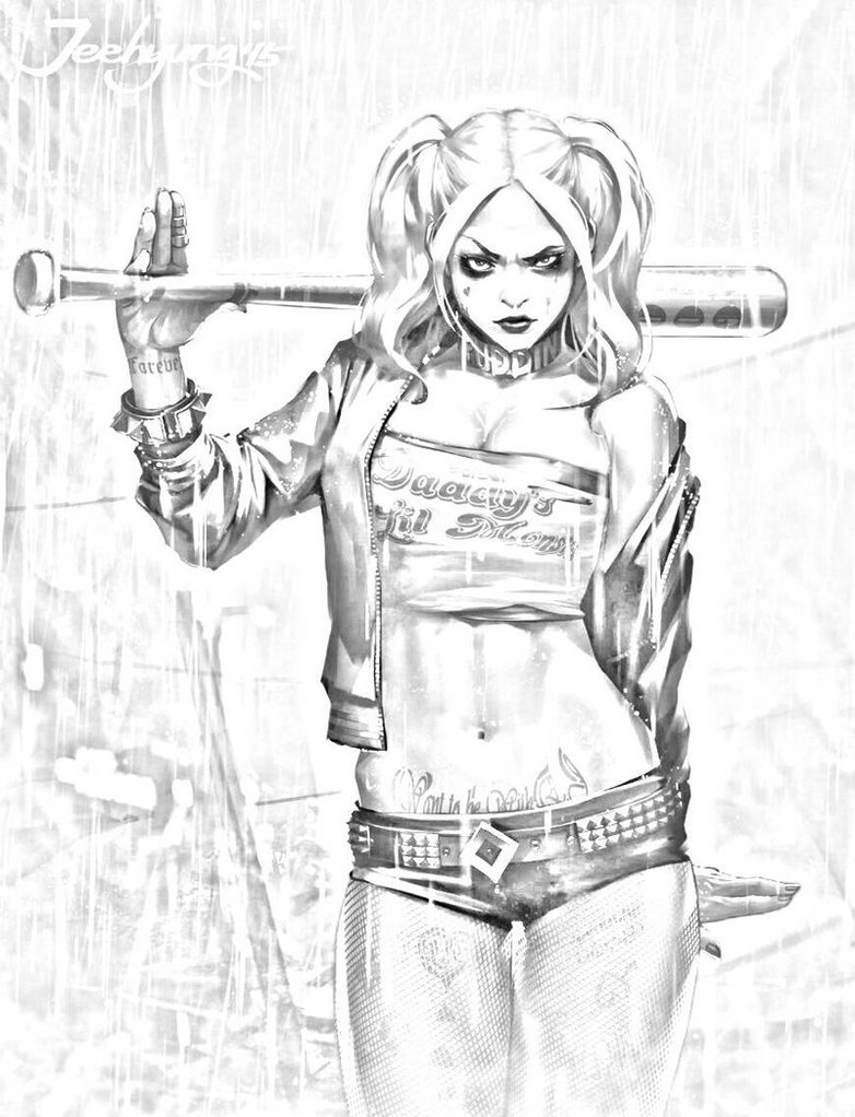 782x1022 Pencil Drawing Of The New Harley Quinn By Twinnytwin19