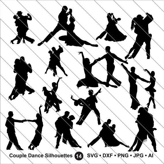 570x570 Couple Dance Silhouettes Svg, Ballroom Dancing,couple Dance Svg