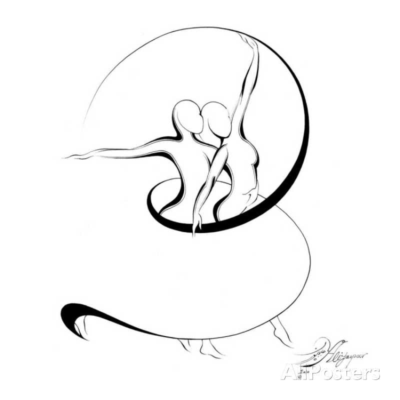 800x800 Couple Harmony I Posters By Alijan Alijanpour