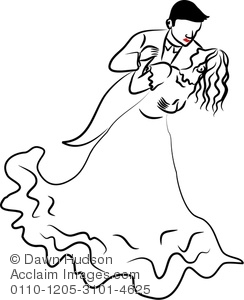 244x300 Line Drawing Of A Couple Dancing Together Clipart Illustration