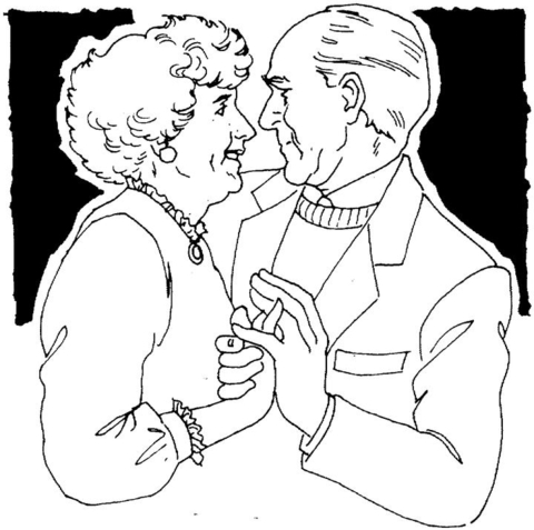 480x477 Old Couple Dancing Coloring Page Free Printable Coloring Pages