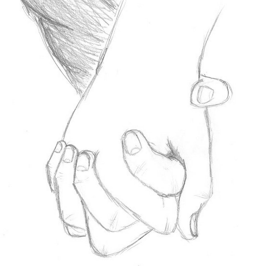 Couples Holding Hands Drawing at GetDrawings | Free download