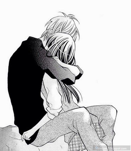 520x597 Drawn Hug Black And White