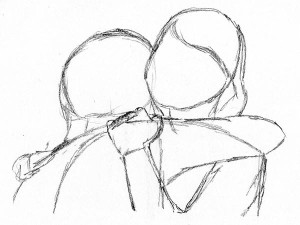 300x225 Gallery Couple Hugging Drawing,