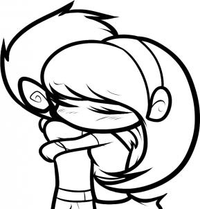 289x302 How To Draw How To Draw A Hug For Kids