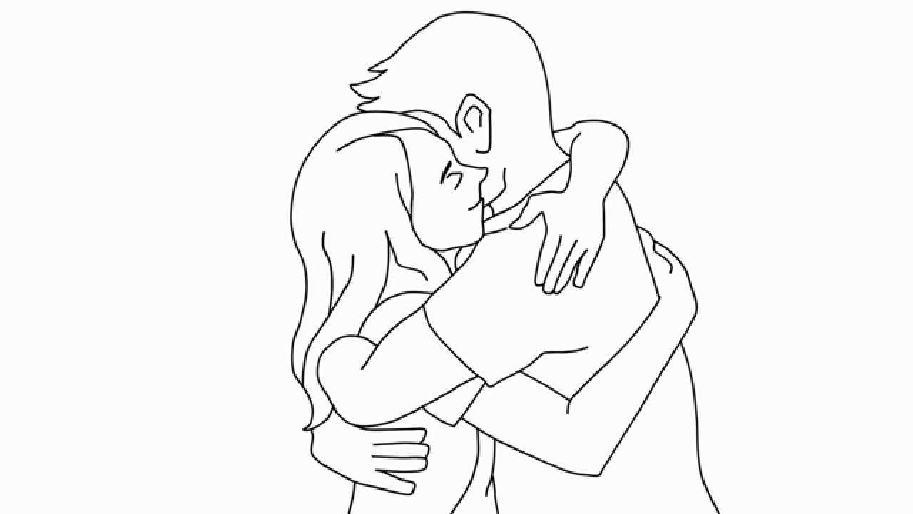 1280x720 Romantic Anime Couples Hugging Drawing How To Draw A Hugging