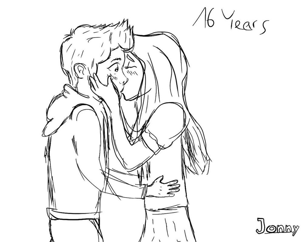 999x799 Kissing Couple Sketch By Sketchingjonny