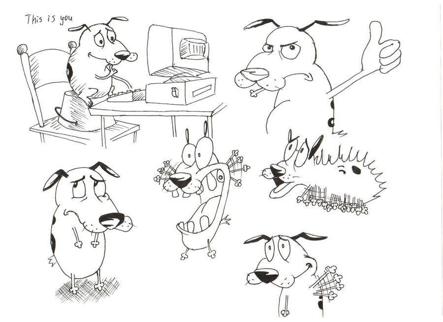 900x654 Courage The Cowardly Dog By Lwmslsc0rpi0n