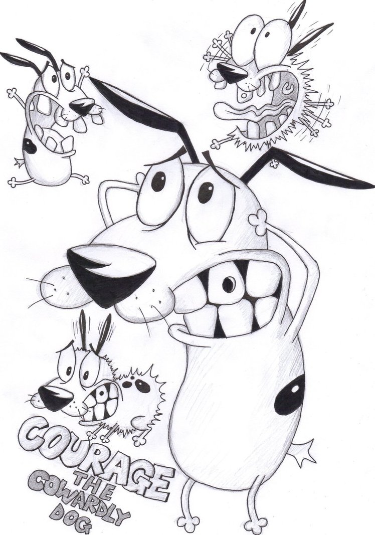 748x1067 Courage The Cowardly Dog By Corina93