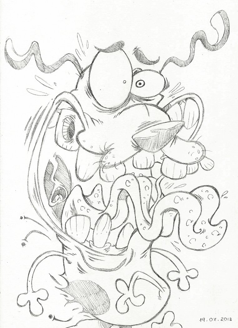 762x1049 Courage The Cowardly Dog By Gumi Nyawa