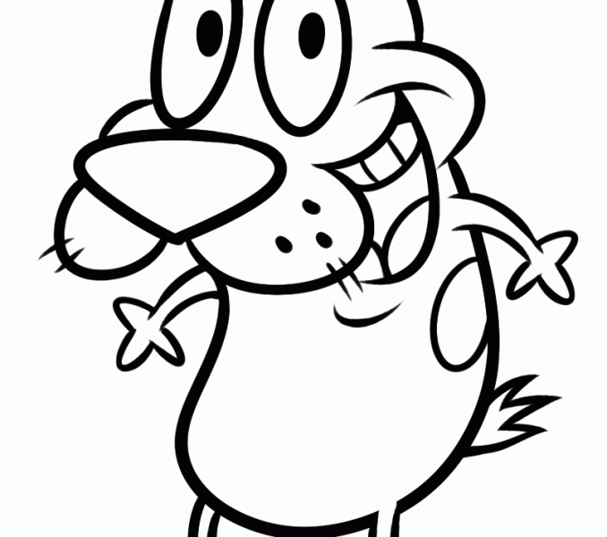 678x600 How To Draw Courage The Cowardly Dog Kids Coloring